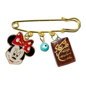 Broche épingle de sûreté islamique pour nouveau-né Van Yakad et Minnie Mouse