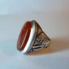 Bague en argent Agate pour homme Élégance