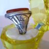 Bague en argent Agate pour homme Élégance