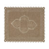 Tapis de Prière Islamique Fin en Velours Crème avec Motif Eslimi Traditionnel