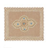 Tapis de Prière Islamique Fin en Velours Crème avec Motif Eslimi Traditionnel