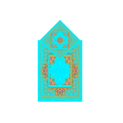 Tapis de Prière Islamique Fin en Velours avec Motif Eslimi Traditionnel