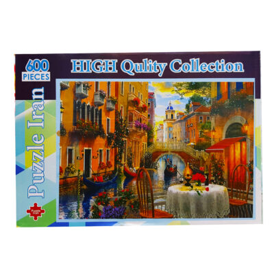Puzzle de 600-Pièces : Café du Canal à Venise – Scène romantique italienne