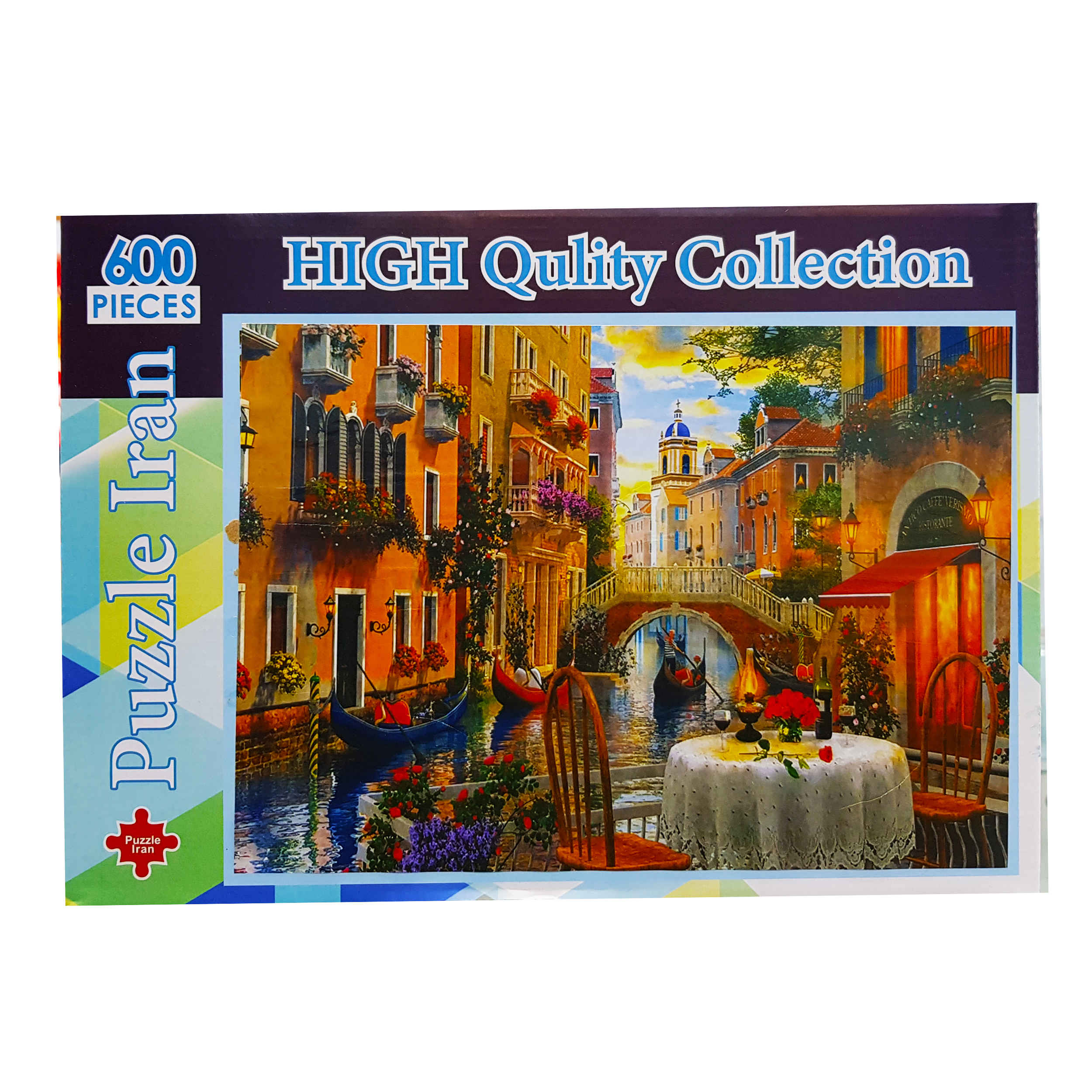 Puzzle de 600-Pièces : Café du Canal à Venise – Scène romantique italienne