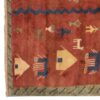 Tapis en laine Gabbeh persan tissé à la main en Fars Kashkuli rouge