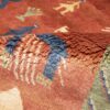 Tapis en laine Gabbeh persan tissé à la main en Fars Kashkuli rouge
