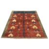 Tapis en laine Gabbeh persan tissé à la main en Fars Kashkuli rouge
