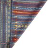 Tapis en laine Kilim persan tissé à la main avec rayures bleues