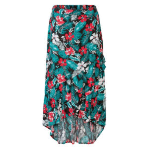 Jupe midi à motif floral pour femmes