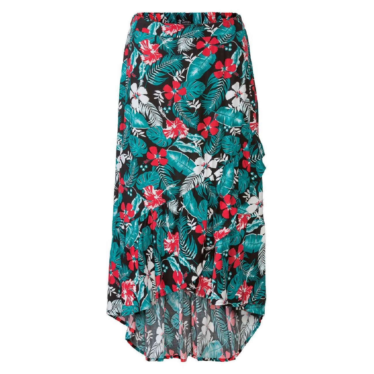 Jupe midi à motif floral pour femmes