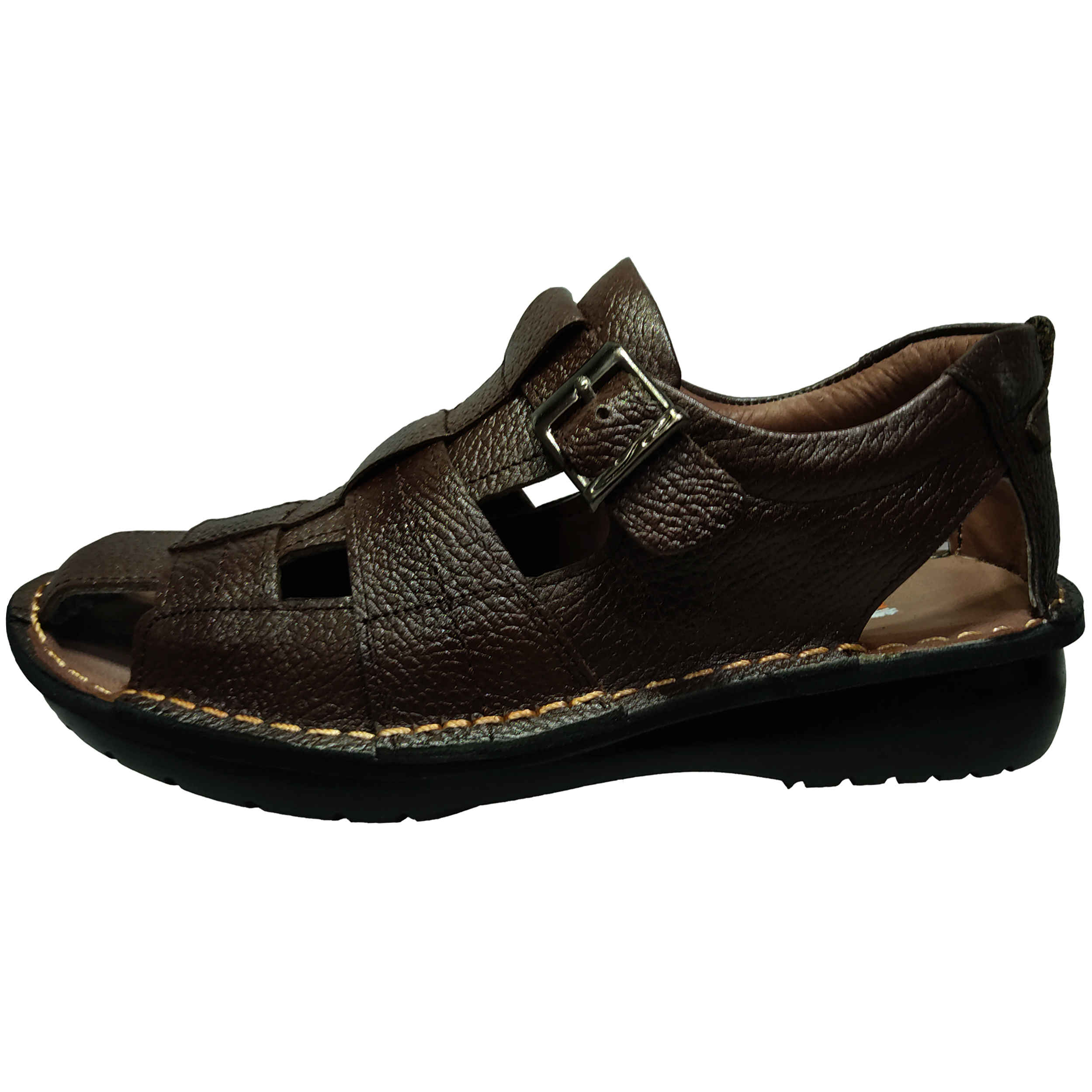Sandales de Randonnée en Cuir Naturel pour Hommes Modèle Thunder
