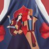 Robe ample bleu marine pour femmes modèle Snow White