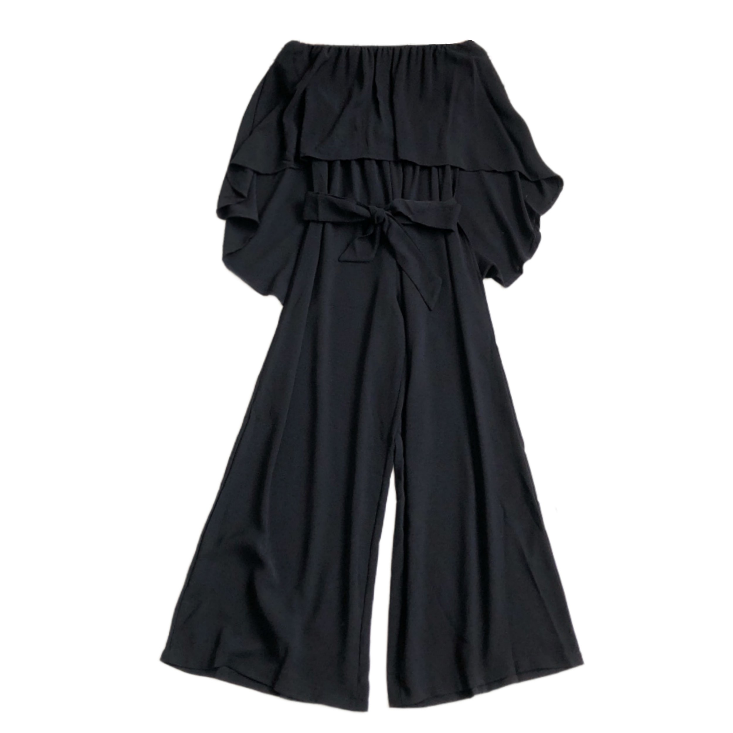 Salopette à épaules dénudées avec volants pour femmes modèle Cloak