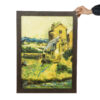 Peinture artistique originale - Huile sur toile, paysage modèle de village