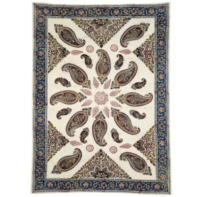 Nappe en Bloc Imprimé Persan Kalamkari Traditionnel à Isfahan