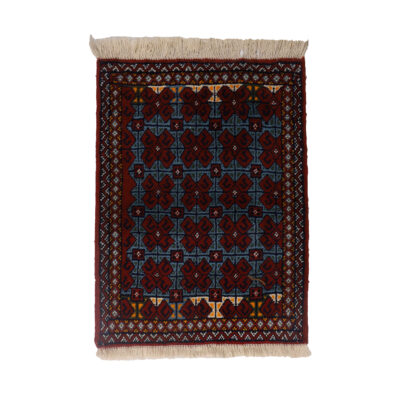 Tapis persan avec laine authentique noué à la main à Khorasan géométrique