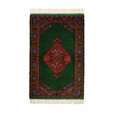 Tapis persan avec laine noué à la main original à Golestan Médaillon