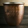 Tasse persane en cuivre - Fabriquée à la main avec anse pour boissons froides - Martelée