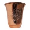 Tasse persane en cuivre - Fabriquée à la main avec anse pour boissons froides - Martelée Motif Floral