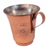 Tasse persane en cuivre - Fabriquée à la main avec anse pour boissons froides - Martelée Motif Floral