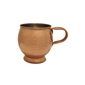 Tasse persane en cuivre – Fabriquée à la main avec anse pour boissons froides – Martelée Lida