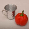 Tasse persane en cuivre - Fabriquée à la main avec anse pour boissons froides - Martelée Couleur Argent