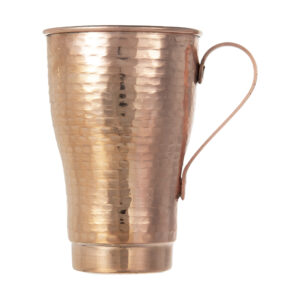 Tasse persane en cuivre – Fabriquée à la main avec anse pour boissons froides – Martelée Payam
