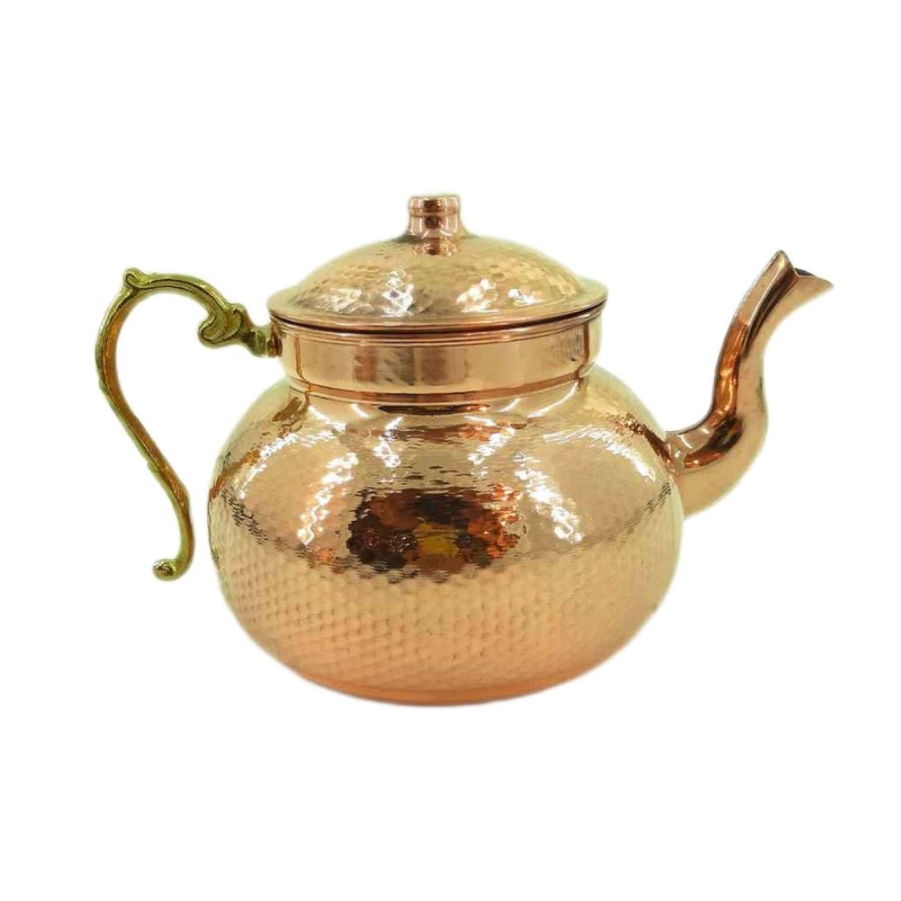 Théière persane en cuivre durable martelée Amuhia