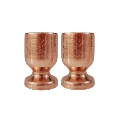 Ensemble de salières et poivrières en cuivre persan avec design floral
