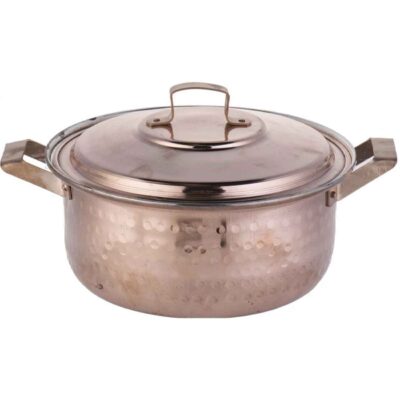 Marmite persane en cuivre – Style de cuisson traditionnel martelé Linda