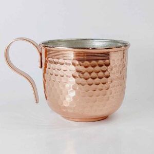 Tasse persane en cuivre – Fabriquée à la main avec anse pour boissons froides – Martelée Shahin