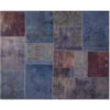Tapis Persan Vintage Patchwork Noué à la Main Géométrique