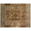 Tapis Persan Vintage Patchwork Noué à la Main Marron