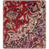 Tapis Persan Vintage Patchwork Noué à la Main Traditionnel Rouge