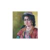 Peinture d’art persane Qajar originale : Huile sur toile, portrait de fille Qajar