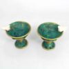 Bougeoir en poterie persane fait main avec design d’oiseau