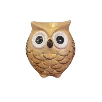 Bougeoir en poterie persane fait main avec design de hibou