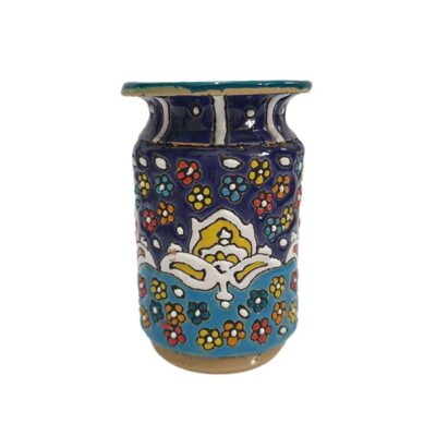 Porte-pinceaux de maquillage en poterie persane fait main avec art MinaKari