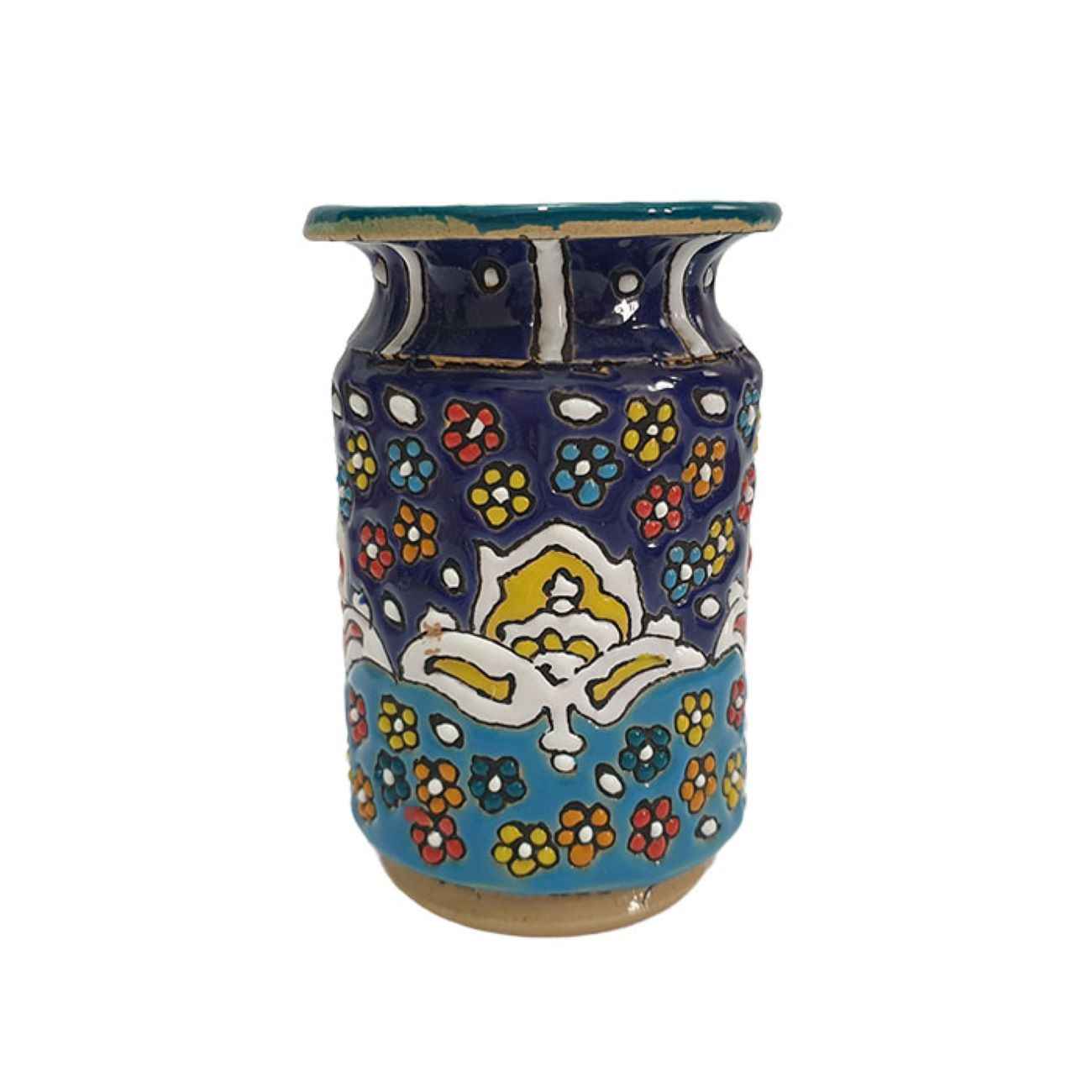 Porte-pinceaux de maquillage en poterie persane fait main avec art MinaKari