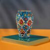Porte-stylo en poterie persane fait main pour bureau - Émaillage Minakari