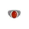 Bague en argent Agate pour homme Élégance Rouge