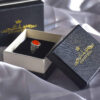 Bague en argent Agate pour homme Élégance Rouge