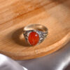 Bague en argent Agate pour homme Élégance Rouge