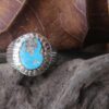 Bague en Argent Persan Faite Main AM_4091 avec Turquoise de Neyshabur
