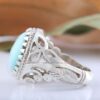 Bague en Argent Persan Faite Main AM_4571 avec Turquoise de Neyshabur