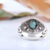 Bague en Argent Persan Faite Main AM_4605 pour Homme avec Turquoise de Neyshabur