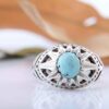 Bague en Argent Persan Faite Main AM_4605 pour Homme avec Turquoise de Neyshabur