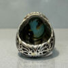 Bague en Argent Persan Faite Main pour Homme avec Turquoise de Neyshabur
