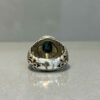 Bague Modèle Miroir en Argent Persan avec Turquoise de Neyshabur pour Homme