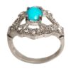 Bague Modèle Neyshabur en Argent Persan avec Turquoise de Neyshabur pour Femme